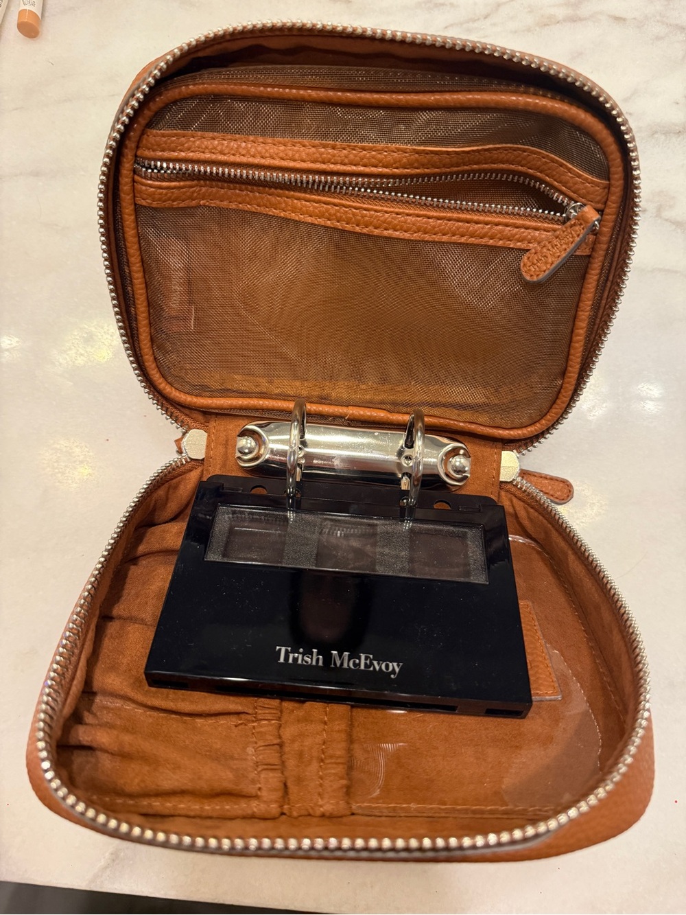 Trish Mcevoy Makeup Planner in camel brown. Hardly used.